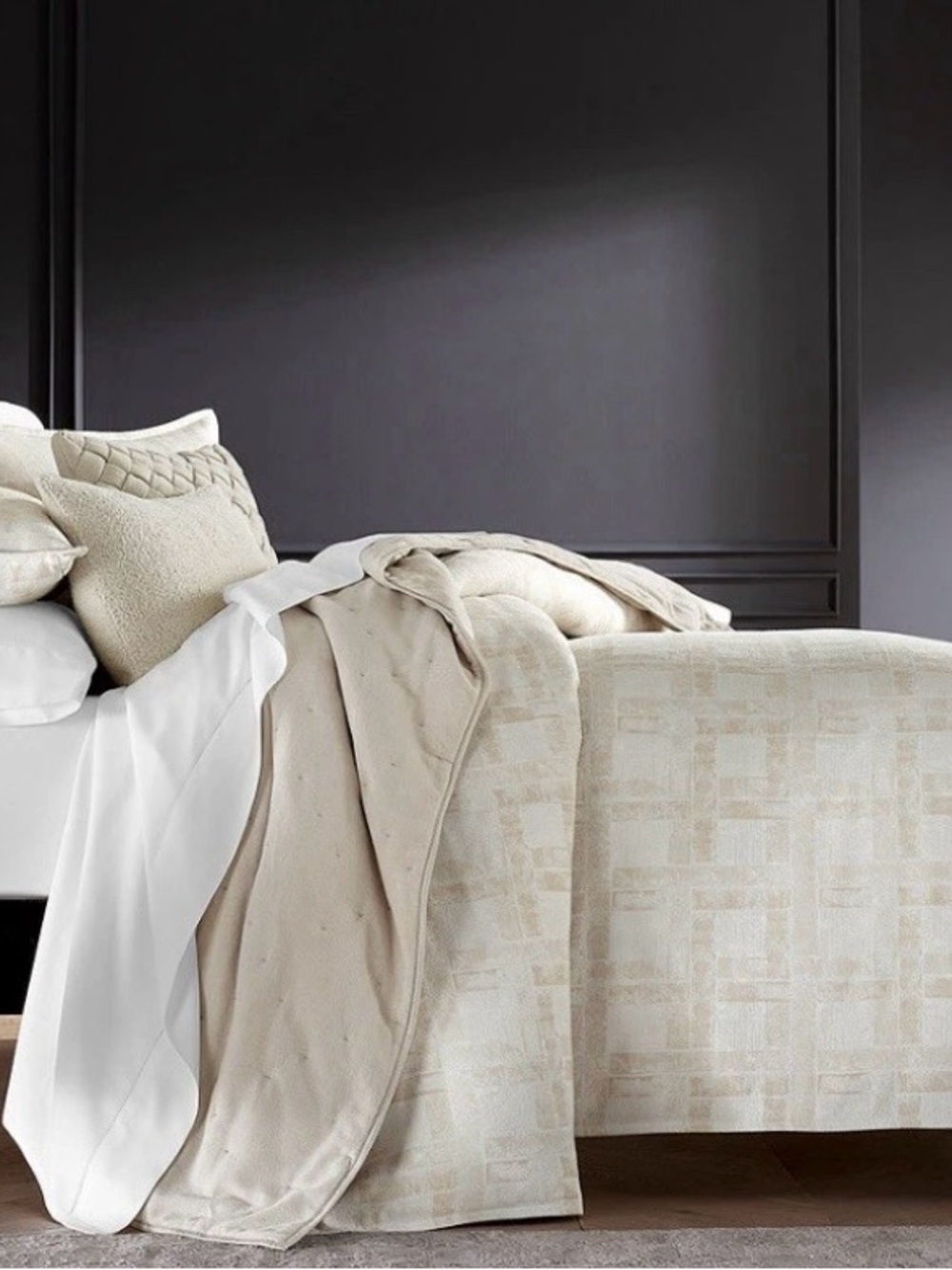Hotel Collection Cream Textured Comforter Set - Picture 7 of 13